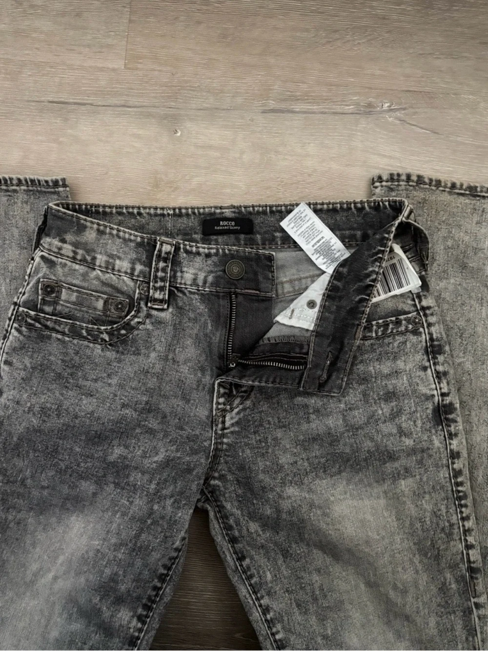 True Religion Rocco Relaxed Skinny Jeans Men’s 29x31  lGray Black
